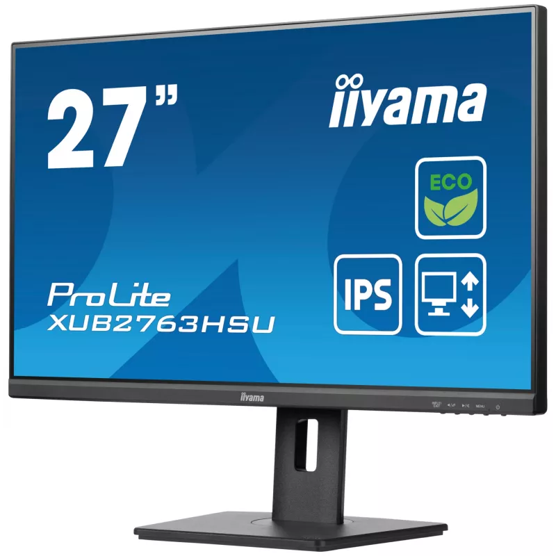iiyama ProLite XUB2763HSU-B1 arvutimonitor 68,6 cm (27 tolli) 1920 x 1080 pikslit Full HD LED must