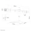 Neomounts NM-D335DBLACK Monitori alus 10-27 tolli, Klambriga/Vabaltseisev/Läbiviiguga, 8 kg, 25,4 cm (10 tolli), 68,6 cm (27 tolli), 100 x 100 mm, Must