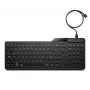 HP 405 Multi-Seadme taustvalgustusega juhtmega klaviatuur, täissuuruses (100%), juhtmega, USB, membraan, must