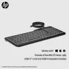 HP 405 Multi-Seadme taustvalgustusega juhtmega klaviatuur, täissuuruses (100%), juhtmega, USB, membraan, must