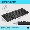 HP 355 kompaktne Bluetooth-klaviatuur — juhtmeta mehaaniliste klahvidega, must, 0,34 kg