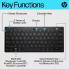 HP 355 kompaktne Bluetooth-klaviatuur — juhtmeta mehaaniliste klahvidega, must, 0,34 kg
