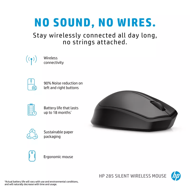 HP 355 kompaktne Bluetooth-klaviatuur — juhtmeta mehaaniliste klahvidega, must, 0,34 kg