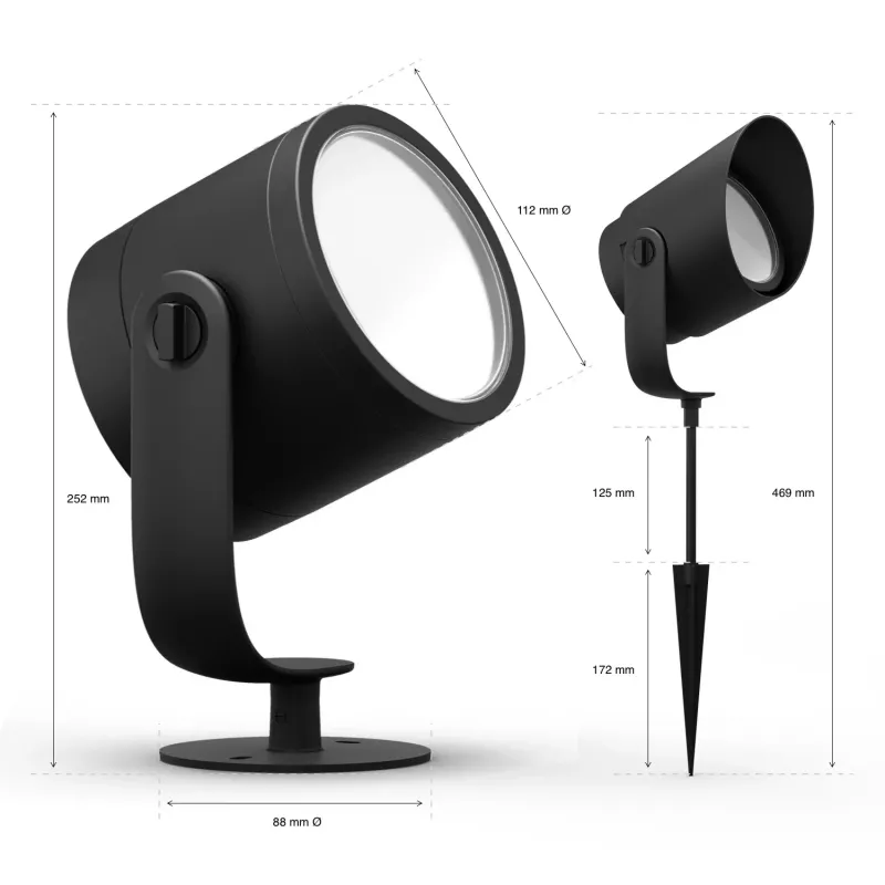 Philips Hue Valge and colour ambience Lily XL välivalgusti prožektor