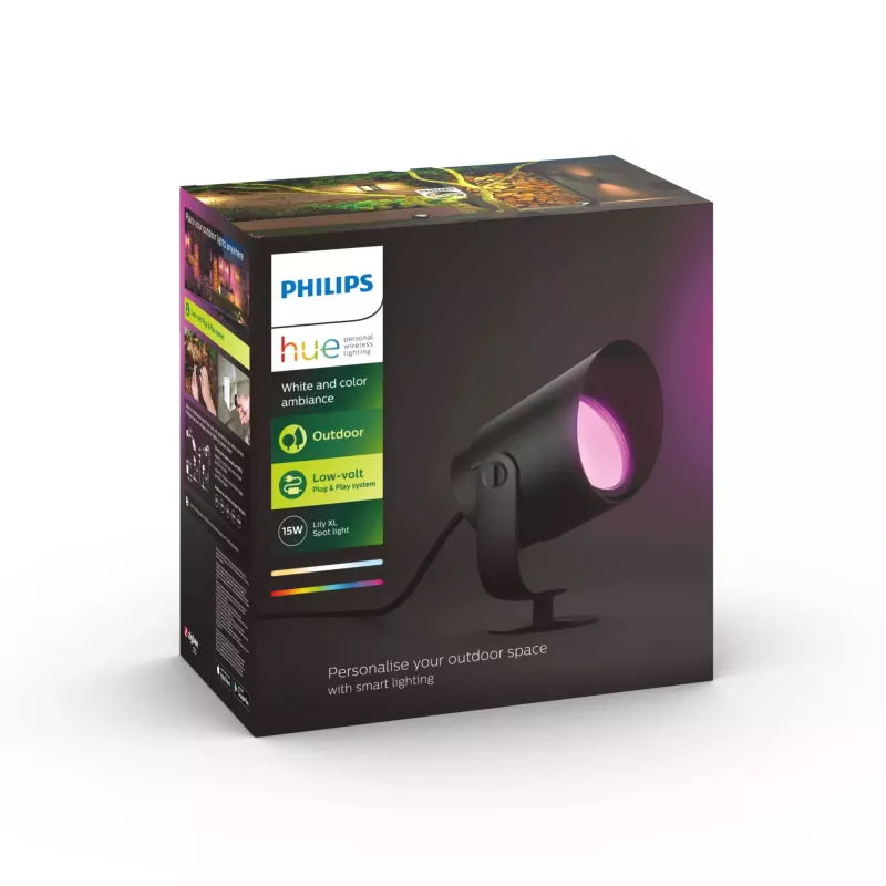 Philips Hue Valge and colour ambience Lily XL välivalgusti prožektor