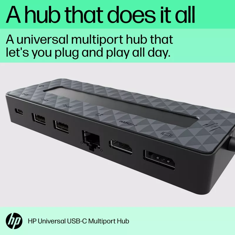 HP Universal USB-C Multiport Hub USB 3.2 Gen 1 Type-C Must