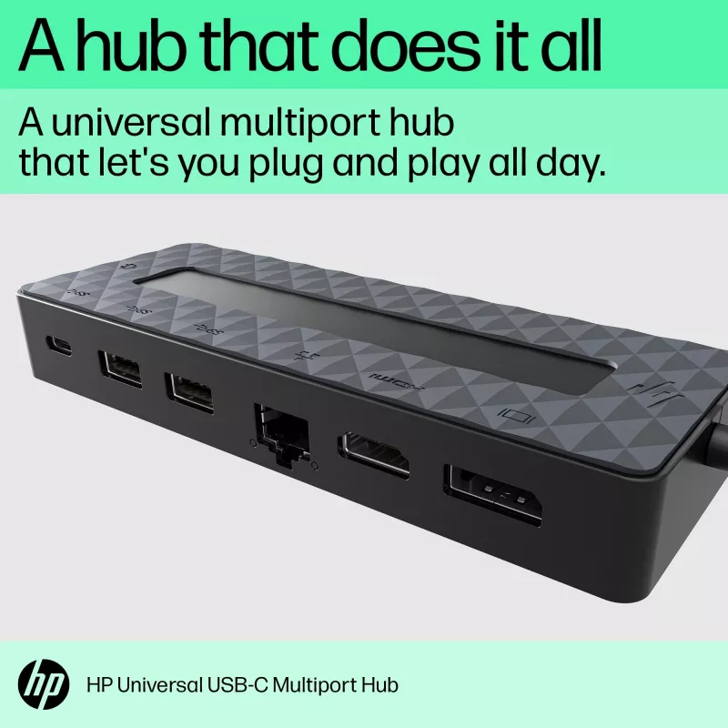 HP Universal USB-C Multiport Hub USB 3.2 Gen 1 Type-C Must