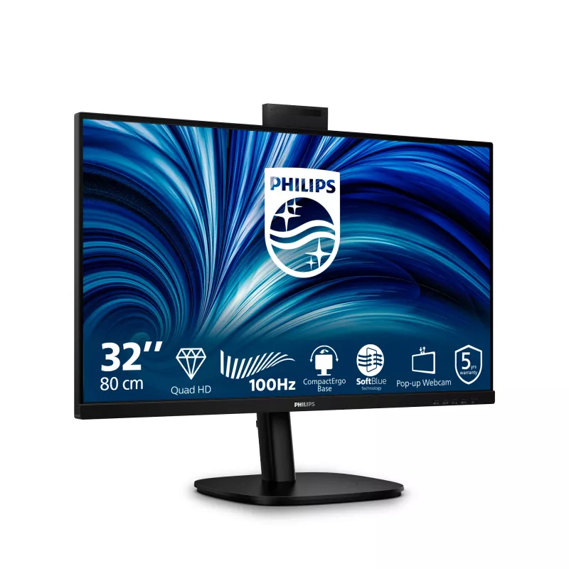 Philips 3000 seeria 32B2U3601H/00 arvutimonitor 80 cm (31,5 tolli) 2560 x 1440 pikslit Quad HD LCD must