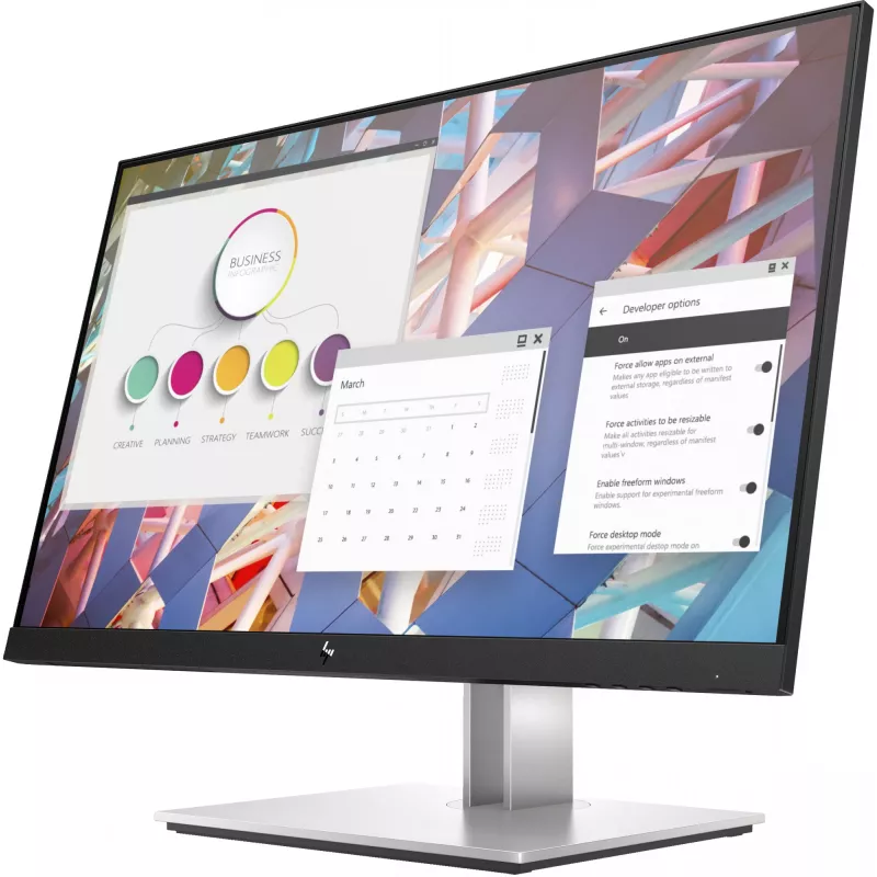 HP E-Series E24 G4 FHD Monitor, 60,5 cm (23,8 tolli), 1920 x 1080 pikslit, Full HD, LCD, 5 ms, must