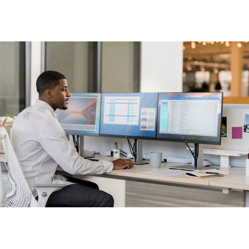 HP E-Series E24 G4 FHD Monitor, 60,5 cm (23,8 tolli), 1920 x 1080 pikslit, Full HD, LCD, 5 ms, must