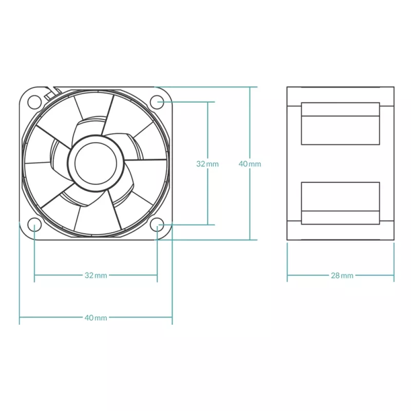 ARCTIC S4028-6K - 40 mm serveriventilaator, ventilaator, 4 cm, 250 p/min, 6000 p/min, 12,06 m³/h, must