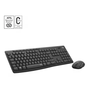 LOGITECH MK295 Vaikne juhtmevaba klaviatuuri/hiire komplekt - Grafiit - Qwertz Šveits/Luks