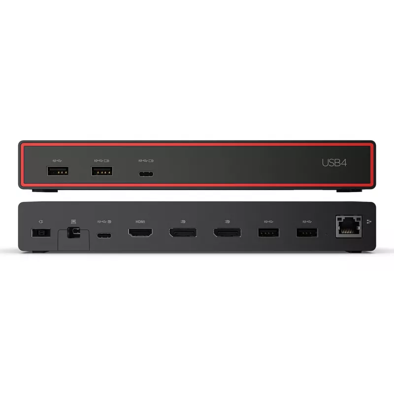 Lenovo ThinkPad USB4 Dock 5000 juhtmega Thunderbolt 4 must