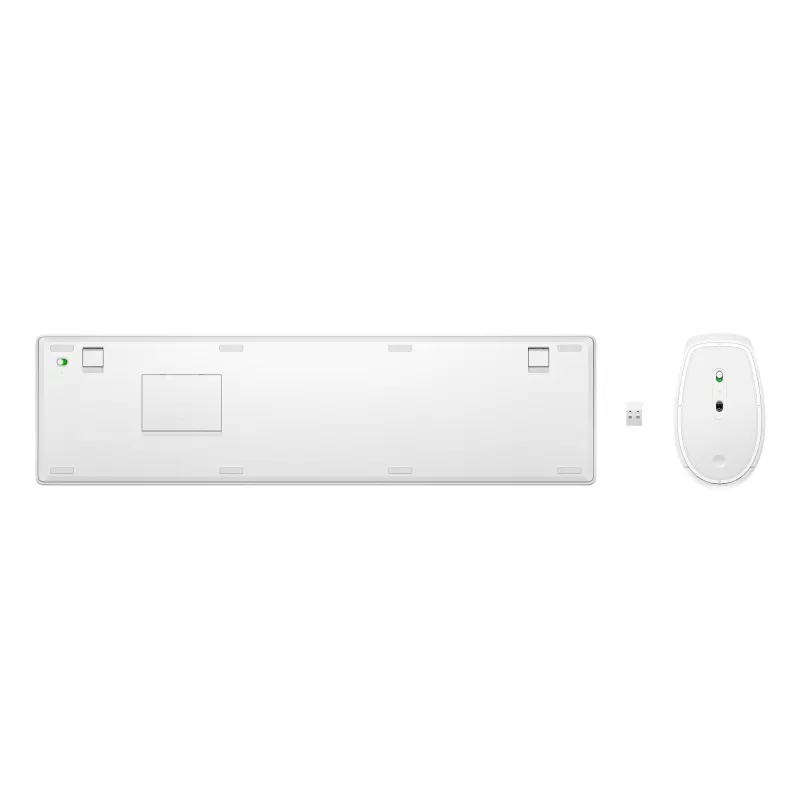 Juhtmeta klaviatuuri ja hiire komplekt HP 655 täissuuruses valge