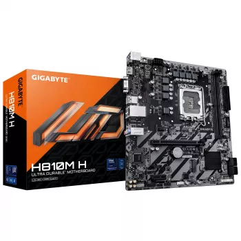 Emaplaat GIGABYTE H810M H Micro ATX, Intel H810 kiibistik, LGA 1851, DDR5, 2x DIMM kuni 128 GB, PCIe 4.0, HDMI 2.1