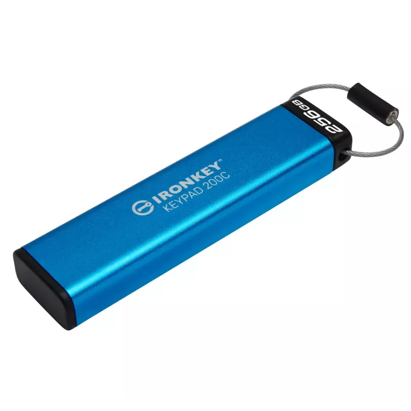 Kingston Technology IronKey 256GB USB-C klahvistikuga 200C, FIPS 140-3 tase 3, AES-256