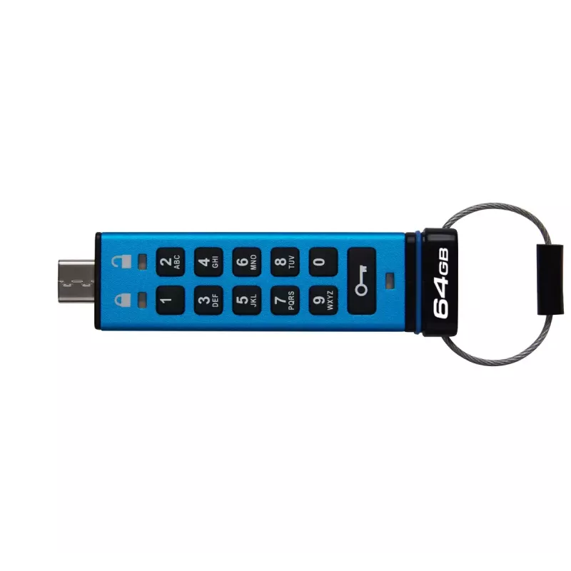 Kingston Technology IronKey 64GB USB-C klahvistikuga 200C, FIPS 140-3 tase 3 AES-256