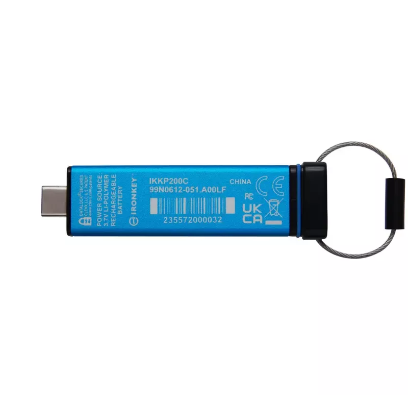 Kingston Technology IronKey 64GB USB-C klahvistikuga 200C, FIPS 140-3 tase 3 AES-256
