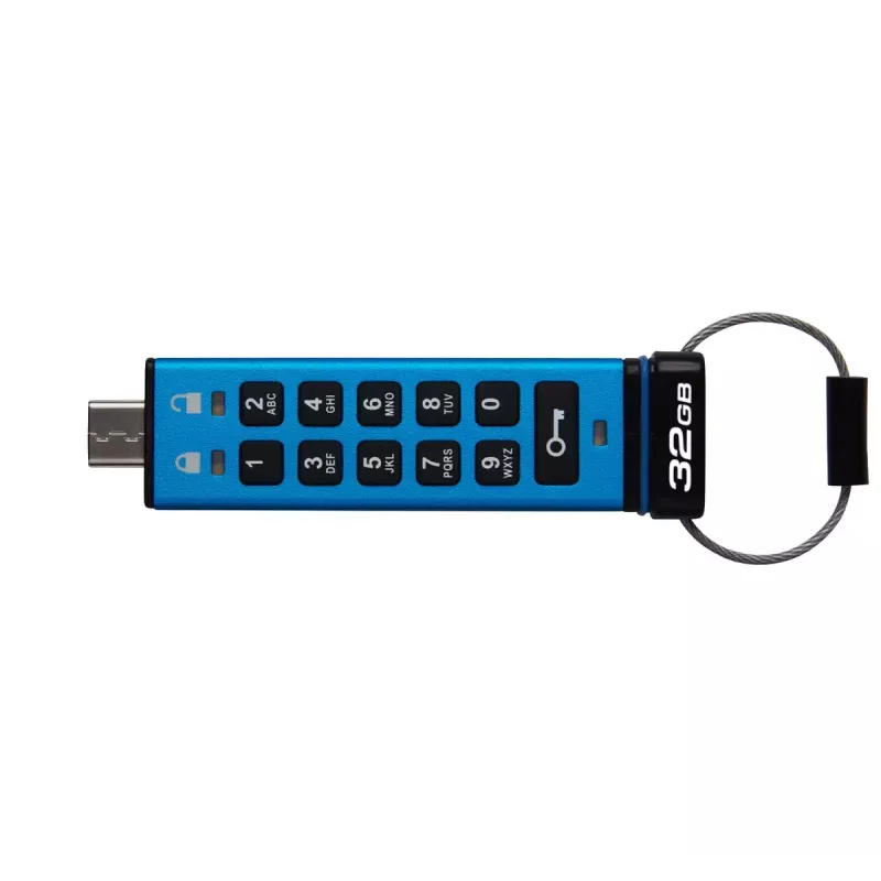 Kingston Technology IronKey 32GB USB-C klaviatuuriga 200C, FIPS 140-3 tase 3, AES-256