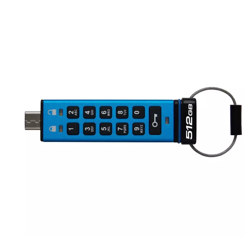 Kingston Technology IronKey 512GB USB-C klahvistikuga 200C, FIPS 140-3 tase 3, AES-256