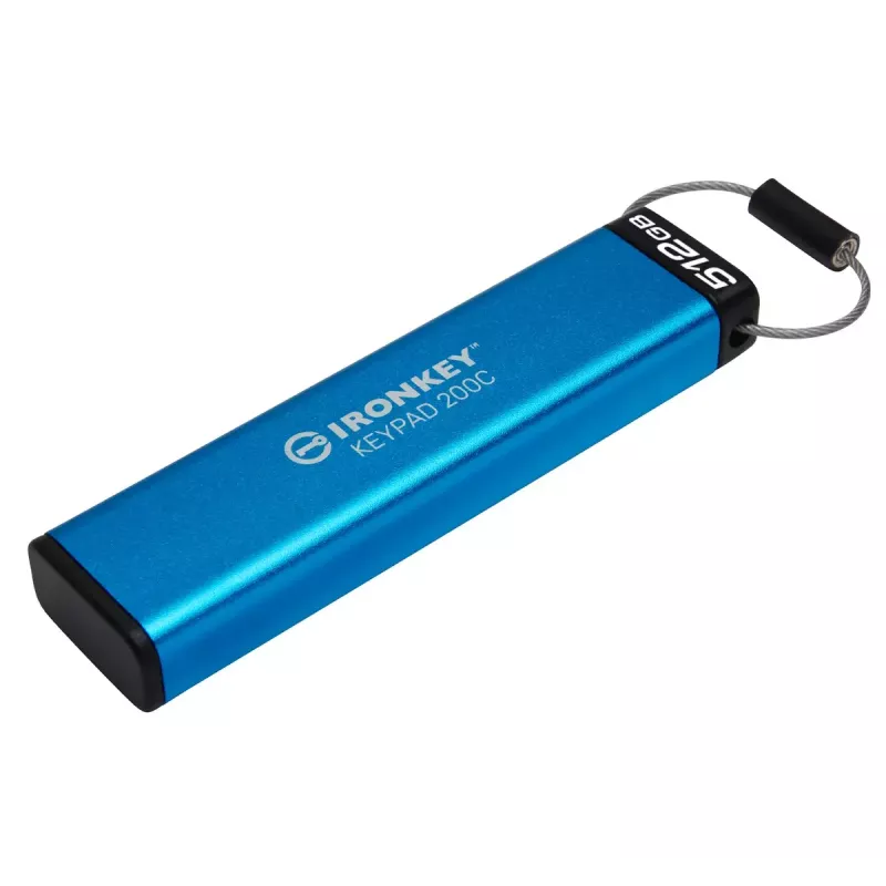 Kingston Technology IronKey 512GB USB-C klahvistikuga 200C, FIPS 140-3 tase 3, AES-256