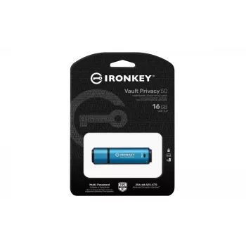 Kingston Technology IronKey 16GB Vault Privacy 50 AES-256 krüptitud, FIPS 197