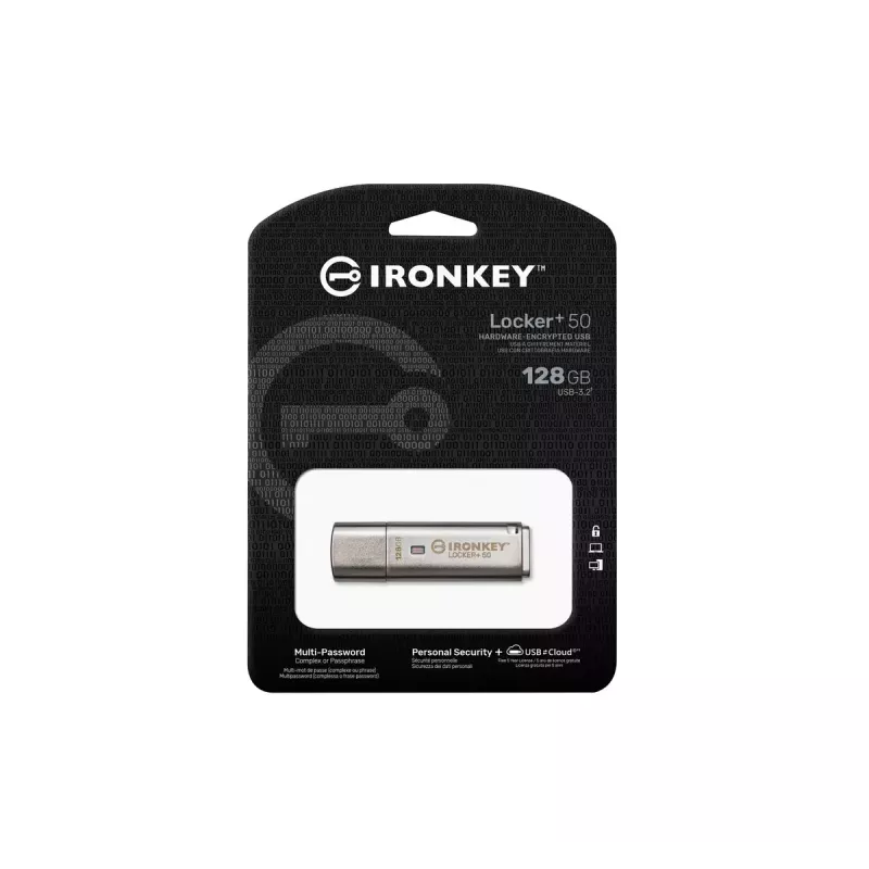 Kingston Technology IronKey 128GB IKLP50 AES USB, 256-bitise krüptimisega