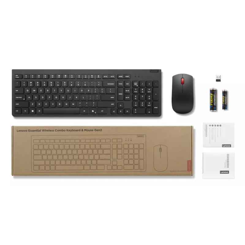 Lenovo 4X31R64491 klaviatuur Hiir kaasas Kontor RF-juhtmevaba Must