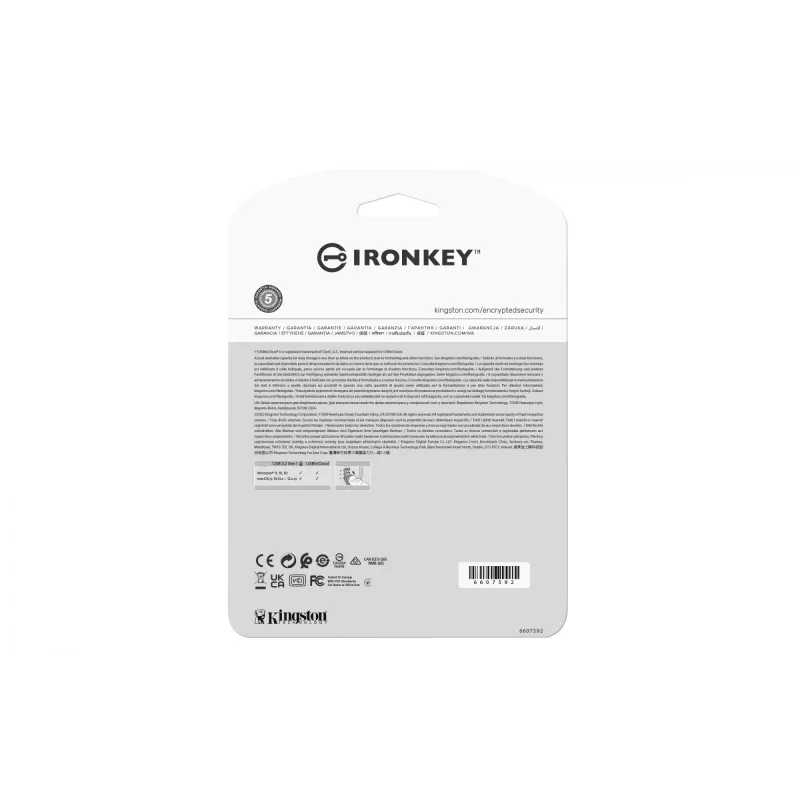 Kingston Technology IronKey 64GB IKLP50 AES USB, 256-bitise krüptimisega