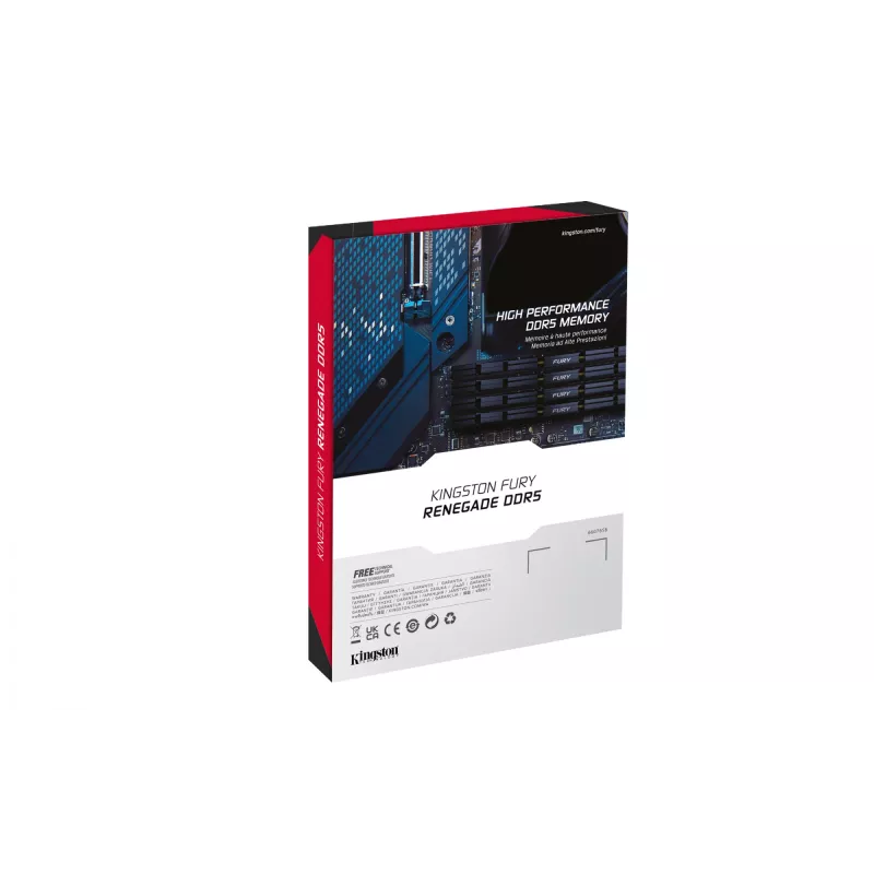 Kingston Technology FURY 32GB 7200MT/s DDR5 CL38 DIMM (2 komplekt) Renegade Silver XMP