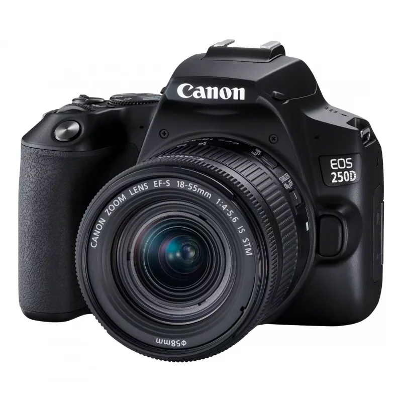 Canon EOS 250D+EF-S 18-55mm peegelkaamera komplekt 24,1 MP CMOS 6000 x 4000 pikslit must