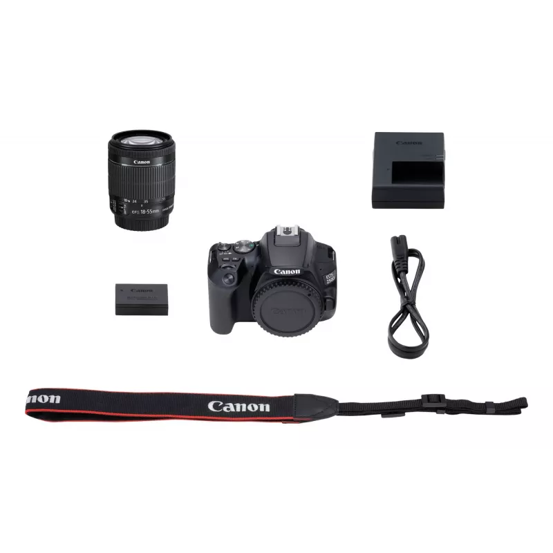 Canon EOS 250D+EF-S 18-55mm peegelkaamera komplekt 24,1 MP CMOS 6000 x 4000 pikslit must