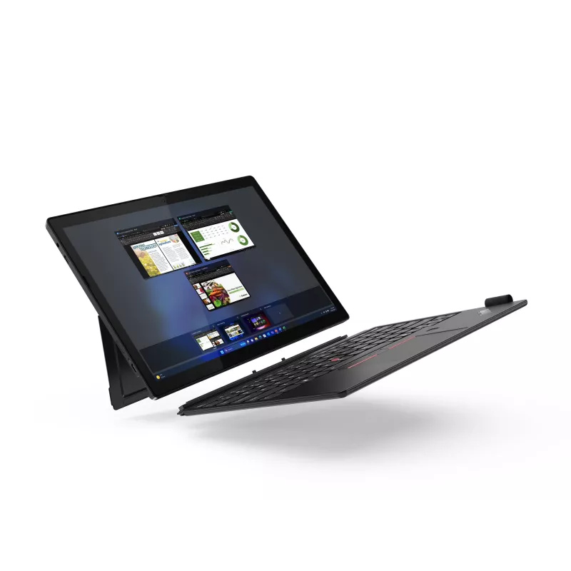 Lenovo ThinkPad X12 Detachable Gen 2 Intel Core Ultra 5 134U hübriid (2-ühes) 31,2 cm (12,3 tolli) puuteekraan Full HD+ 16 GB LPDDR5x-SDRAM 512 GB SSD Wi-Fi 6E (802.11ax) Windows 11 Pro saksa must