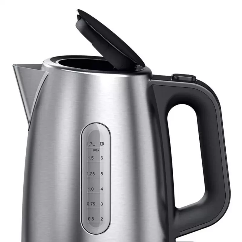 Braun PurShine WK102AI-WK1500BK elektriline veekeetja 1,7 L 2200 W Must, Roostevaba teras