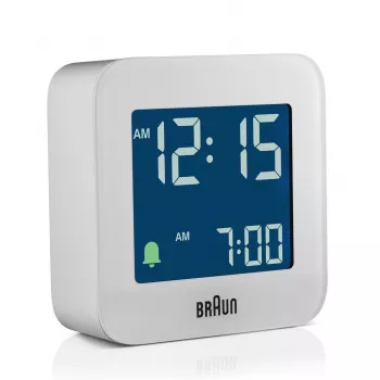 Braun BC08 digitaalne äratuskell valge