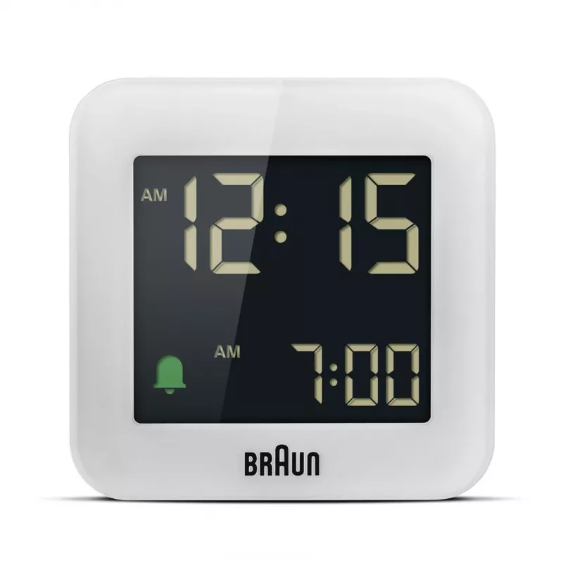 Braun BC08 digitaalne äratuskell valge