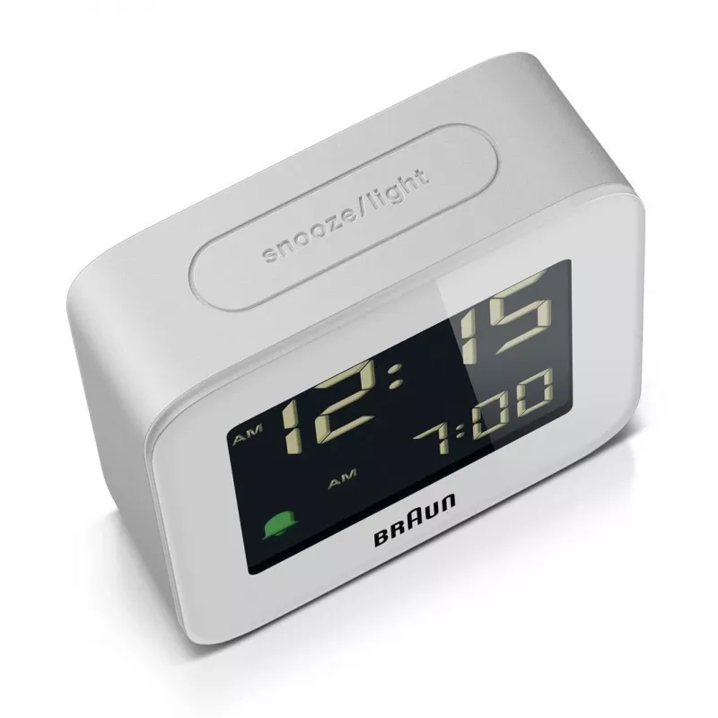Braun BC08 digitaalne äratuskell valge