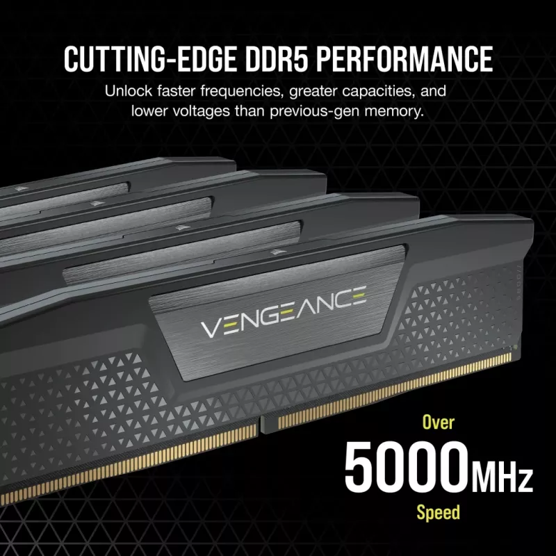 CORSAIR Memory 32GB (2x16gb) DDR5 Dram 6000mt/s CL36 AMD Expo & Intel Xmp Memory Kit Vengeance