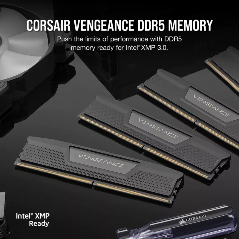 CORSAIR Memory 32GB (2x16gb) DDR5 Dram 6000mt/s CL36 AMD Expo & Intel Xmp Memory Kit Vengeance