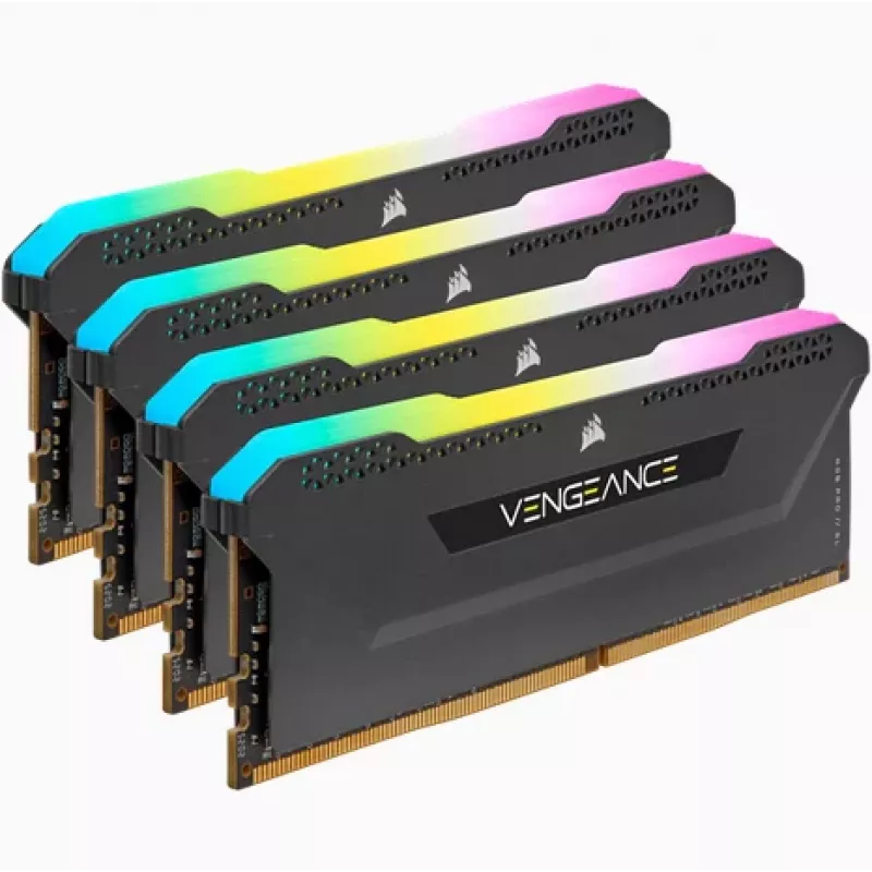 CORSAIR mälukomplekt 64GB DDR4 (4 x 16GB) Dram 3200MHz C16 Vengeance RGB Pro SL Must