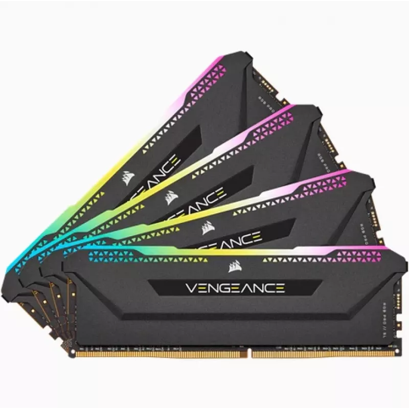 CORSAIR mälukomplekt 64GB DDR4 (4 x 16GB) Dram 3200MHz C16 Vengeance RGB Pro SL Must