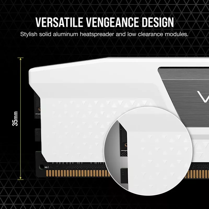 Corsair Vengeance CMK64GX5M2B6000Z30W, 64 GB, 2 x 32 GB, DDR5, 6000 MHz, 288-pin DIMM