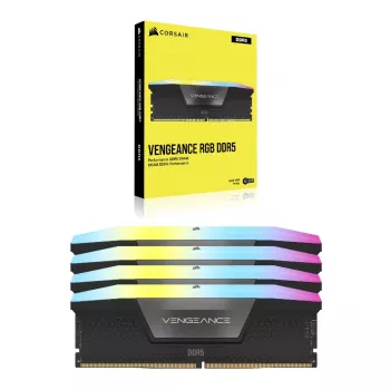 CORSAIR Memory 192GB DDR5 RGB (4x48gb) Dram 5200mt/s CL38 Vengeance mälukomplekt – must