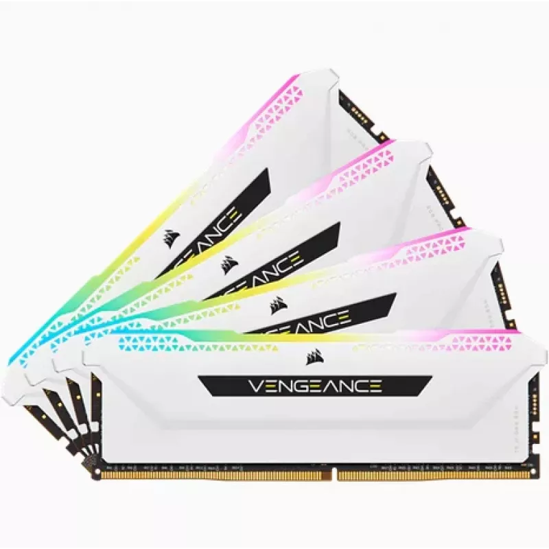 CORSAIR mälu 64GB DDR4 (4 x 16GB) DRAM 3200MHz C16 mälukomplekt Vengeance RGB Pro Valge