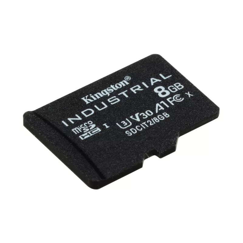 Kingston Technology 8GB microSDHC Industrial C10 A1 pSLC kaart + SD-adapter