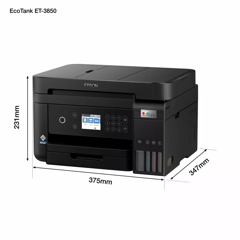 Epson EcoTank ET-3850 tindiprinter A4 4800 x 1200 DPI 33 ppm Wi-Fi