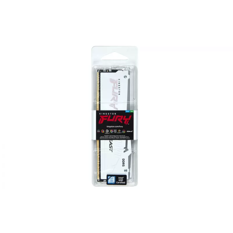 Kingston Technology FURY Beast 16GB 6000MT/s DDR5 CL36 DIMM valge RGB EXPO