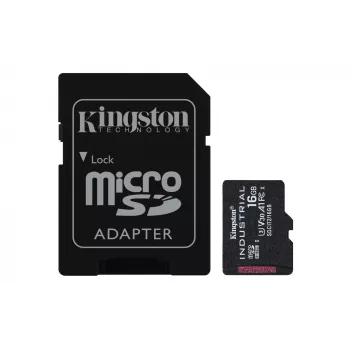 Kingston Technology 16GB microSDHC Industrial C10 A1 pSLC kaart + SD-adapter