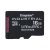Kingston Technology 16GB microSDHC Industrial C10 A1 pSLC kaart + SD-adapter