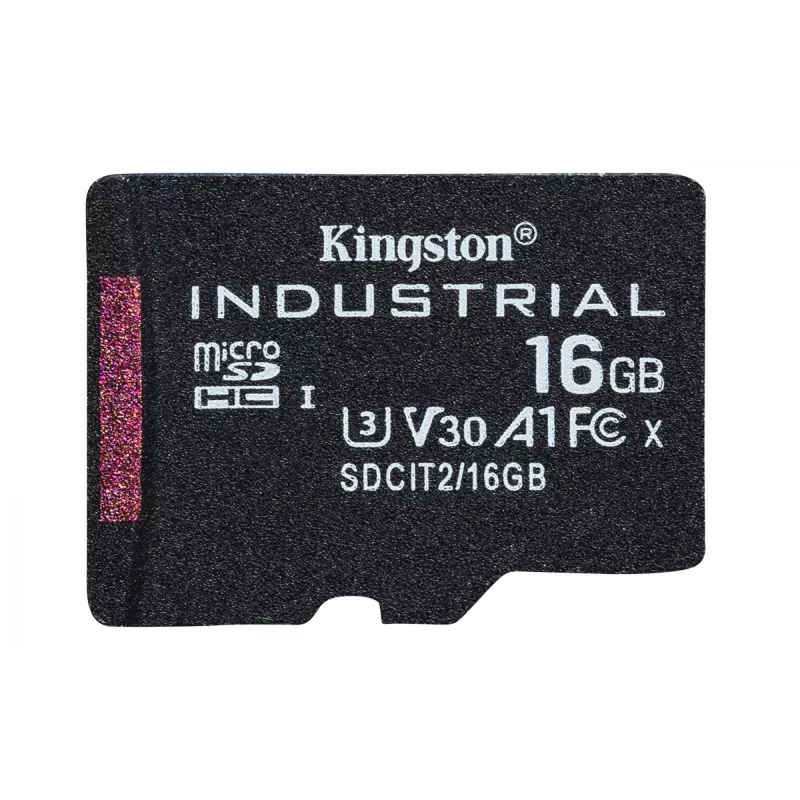 Kingston Technology 16GB microSDHC Industrial C10 A1 pSLC kaart + SD-adapter